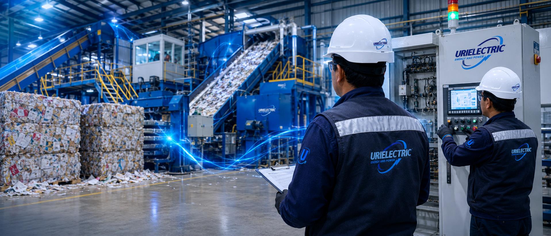 Técnicos URIELECTRIC en planta productiva